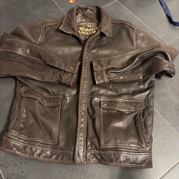 Tommy Bahama Dark Brown Leather Jacket - Picture 2 of 4